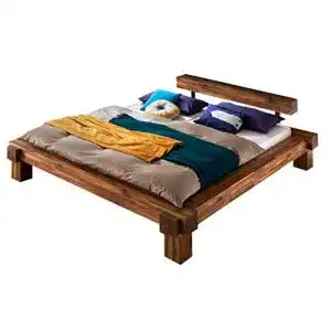 Futonbett SAM Balkenbett 160×200 cm aus Akazienholz
