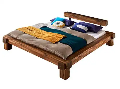 Futonbett SAM Balkenbett 160×200 cm aus Akazienholz