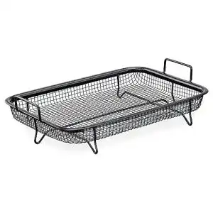 Backofen Grillkorb Navaris Gitter 32 x 22,5 cm aus Edelstahl