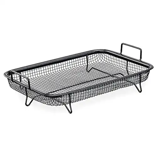 Backofen Grillkorb Navaris Gitter 32 x 22,5 cm aus Edelstahl