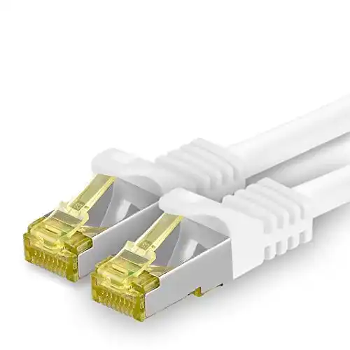 Netzwerkkabel Cat 7 von 1aTTack.de, 10 Meter, weiß