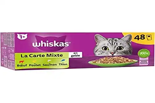 Whiskas Katzenfutter Mahlzeit, 48 Frischebeutel für Katzen