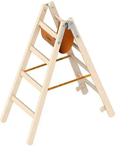 Holzleiter Layher Holzstehleiter mit 2×4 Sprossen
