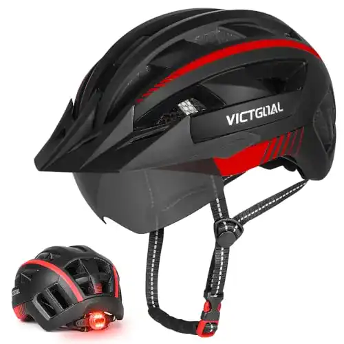Fahrradhelm mit Visier von Victgoal für MTB und Mountainbike