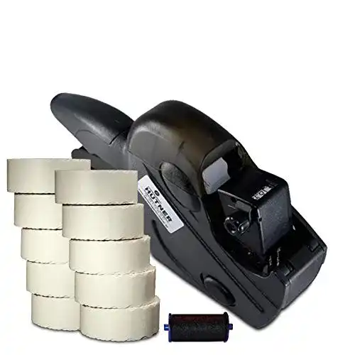 Preisauszeichner Hutner Set Uno C8 mit 10 Rollen 26×12 Preisetiketten