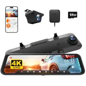 Rückspiegel-Dashcam WOLFBOX 12 Zoll G850 4K mit Rückfahrkamera