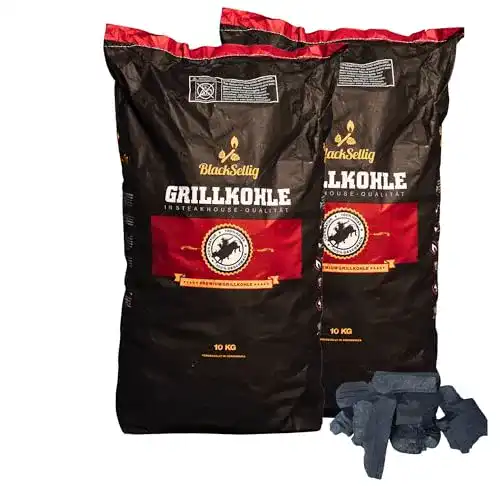 Grillkohle BlackSellig 20 kg aus Quebracho für Steakliebhaber