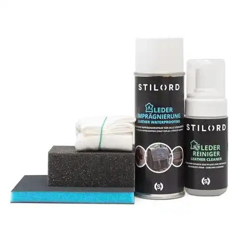 Lederpflege-Set von STILORD zur Reinigung und Pflege von Lederprodukten