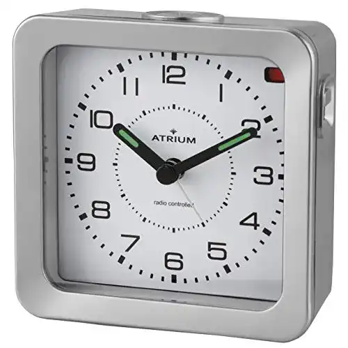 Atrium Funkwecker Analog Quarz ohne Ticken
