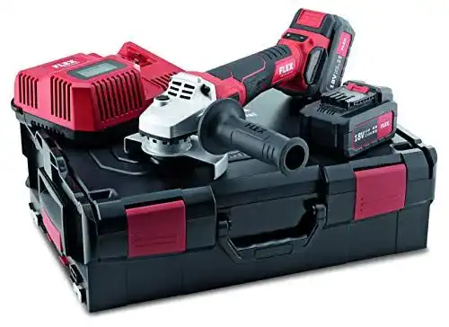 Flex Akku Winkelschleifer LBE 125 18.0-EC/5.0 mit 2 Akkus und Zubehör