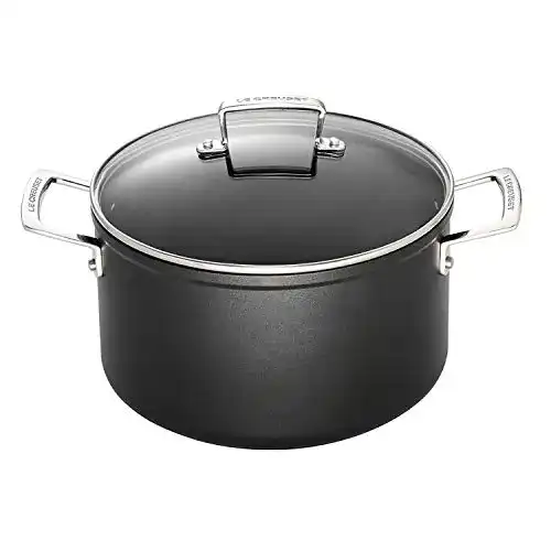 Le Creuset Aluminium-Antihaft Fleischtopf mit Glasdeckel 24 cm