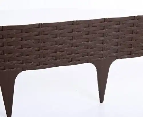 Beetumrandung aus Kunststoff in Rattan-Optik, 3,9m Länge