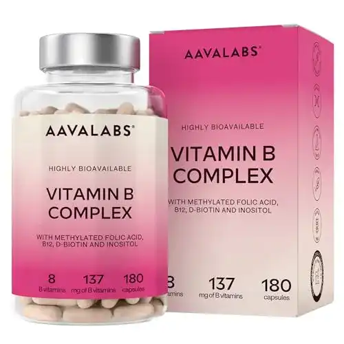Vitamin B Komplex AAVALABS – Hochdosierte 180 Kapseln