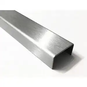 U-Profil aus Edelstahl K320 mit 30 mm Breite und 2000 mm Länge