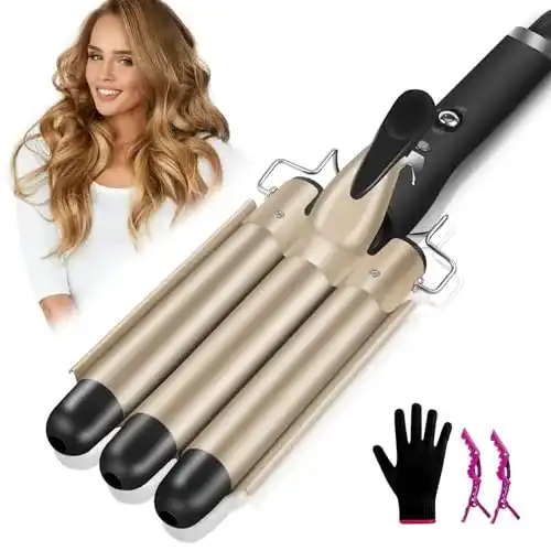 Welleneisen LAYADO Lockenstab mit 3 Fässern und 22mm Durchmesser