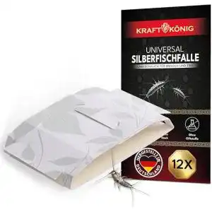 Silberfischfalle Kraftkönig Premium – 12 Stück für die Bekämpfung von Silberfischen