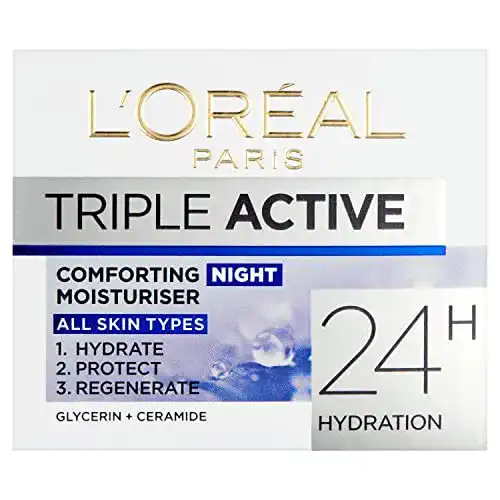 Nachtcreme L’Oréal Paris Triple Active Hydrating Moisturiser 50ml