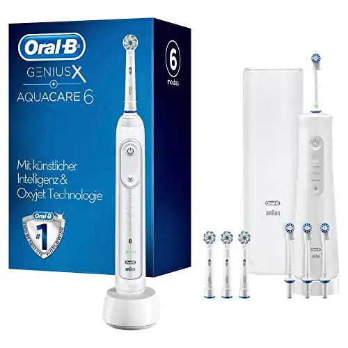 Elektrische Zahnbürste mit Munddusche Oral-B Genius X im Vergleich