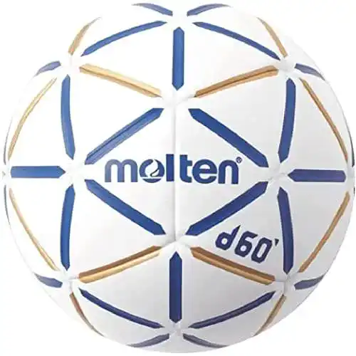 Molten d60 Handball Größe 2 in Weiß/Blau/Gold