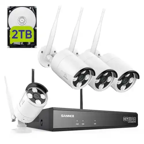 Überwachungskamera Set SANNCE mit 5MP Monitor und Motion Detection