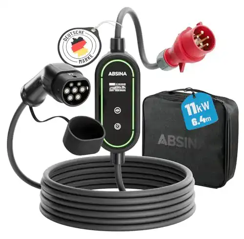 Ladekabel Typ 2 Schuko CEE 16A – Mobile Wallbox mit 6,6 m Kabel