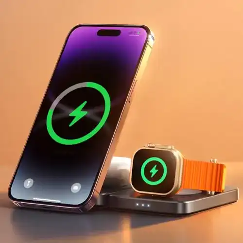 LISEN MagSafe Ladegerät 3 in 1 Wireless Charger für Apple Geräte