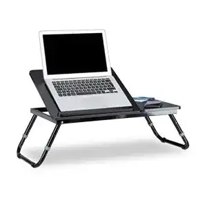 Laptoptisch Relaxdays: Höhenverstellbarer Schreibtisch für Bett und Couch