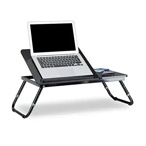 Laptoptisch Relaxdays: Höhenverstellbarer Schreibtisch für Bett und Couch