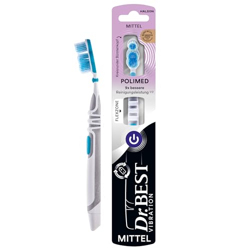 Dr. Best Vibration Polimed Zahnbürste – Mittel (1 Stück)