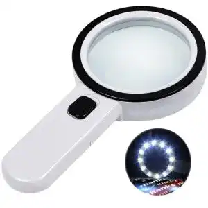 Nazano Lupe mit 12 LED und 30-facher Doppelglaslinse
