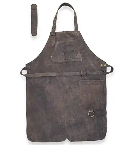 Lederschürze Angus Stoke für Grill und Küche aus Vollleder