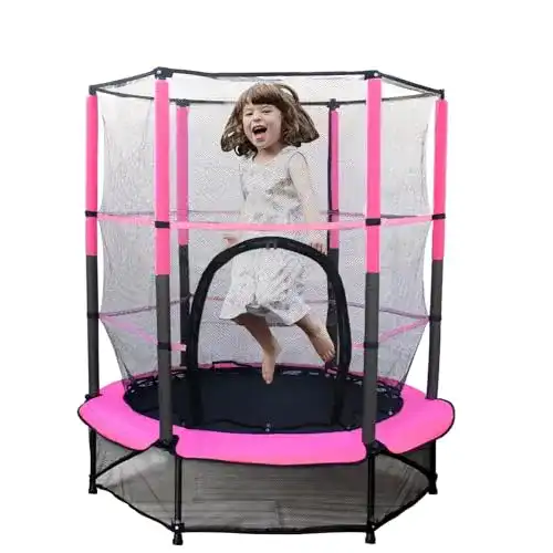 Trampolin 140 cm für Kinder mit Sicherheitsnetz und gepolsterter Abdeckung