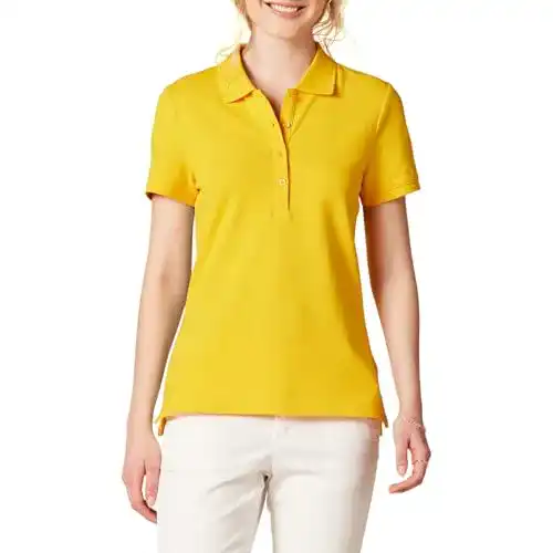Damen Kurzärmeliges Poloshirt von Amazon Essentials