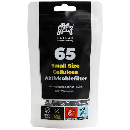 Aktivkohlefilter KAiLAR 65 BLACK Cellulose Slim 5,9 mm