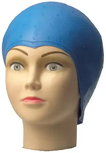 Strähnchenhaube Comair Germany 3040025 mit Lochstanzung in Blau