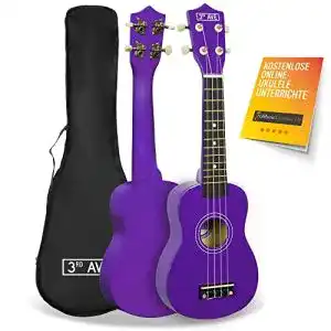 Ukulele 3rd Avenue Sopran für Anfänger 54 cm mit Tasche