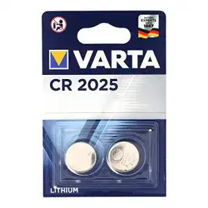 Varta Knopfzelle CR 2025, Lithium Coin, 2 Stück, 3V für elektronische Geräte