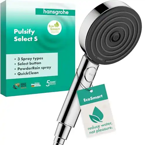 Sparduschkopf von Hansgrohe Pulsify Select S, wassersparend und langlebig