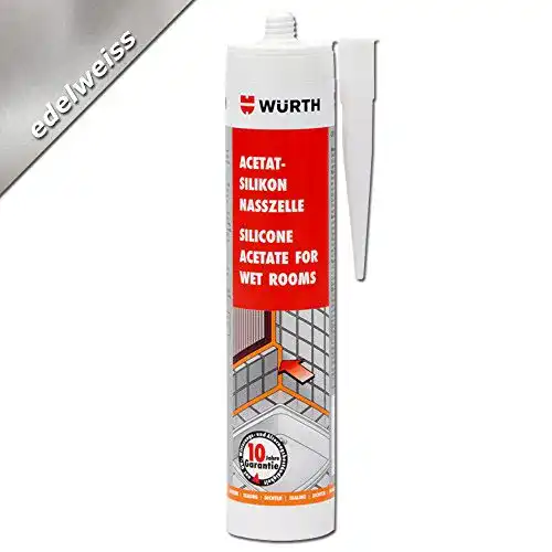 Sanitärsilikon Würth Acetat in Edelweiss 310 ml für Nasszellen