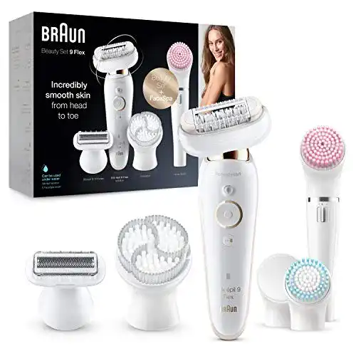 Gesichtshaarentferner Braun Silk-épil 9 Flex Beauty-Set, Epilierer