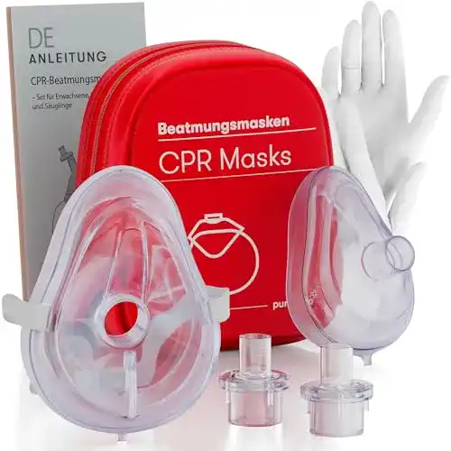 Beatmungsmaske Purahelp für Erwachsene und Kinder im 2er Set