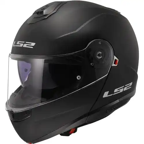 LS2 Strobe II Klapphelm Motorrad in Matt Black, Größe L