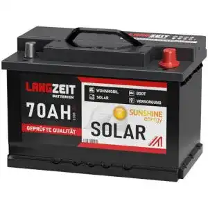 Solarbatterie 70Ah 12V für Wohnmobile und Boote