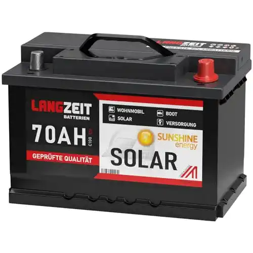 Solarbatterie 70Ah 12V für Wohnmobile und Boote