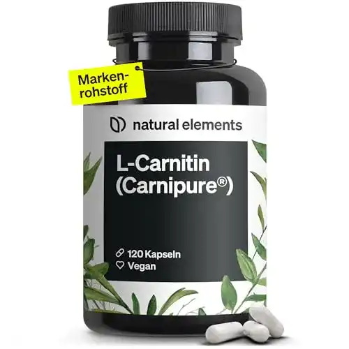 L-Carnitin 2000 von Natural Elements – Premium Carnipure, 120 Kapseln