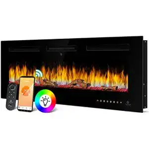 Elektrokamin Kesser Wandkamin mit Heizfunktion und LED Effekten