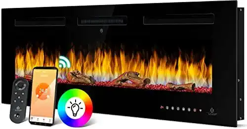Elektrokamin Kesser Wandkamin mit Heizfunktion und LED Effekten