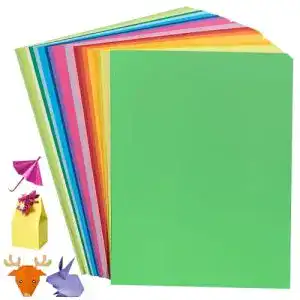 Buntes Origami-Papier Uncle Paul, 200 Blatt A4 in 20 Farben, 70 g/m²