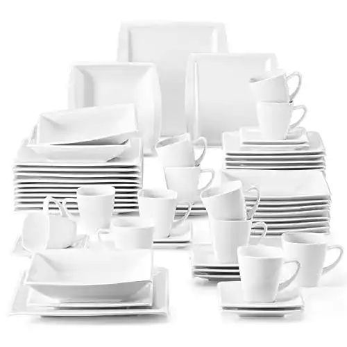 Tafelservice Malacasa, Serie Blance, 60 Teile in Cremeweiß