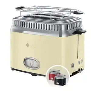 Russell Hobbs Toaster für 2 Scheiben im Retro-Design aus Edelstahl